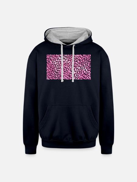 Pattern - Unisex Contrast Hoodie - navy/heather gray