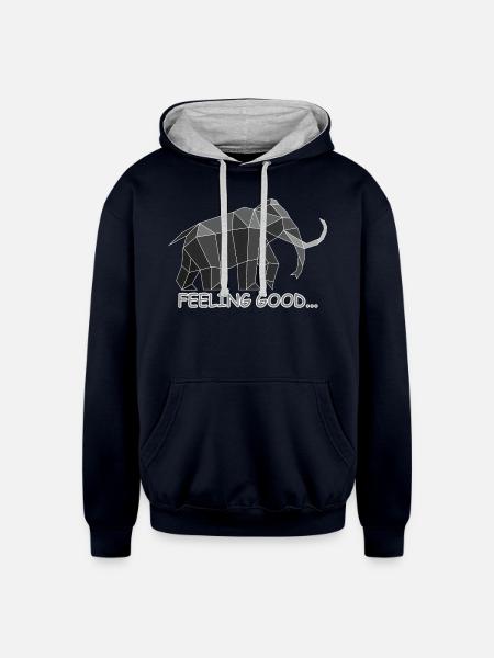 Mammut Prehistoric - Unisex Contrast Hoodie - navy/heather gray