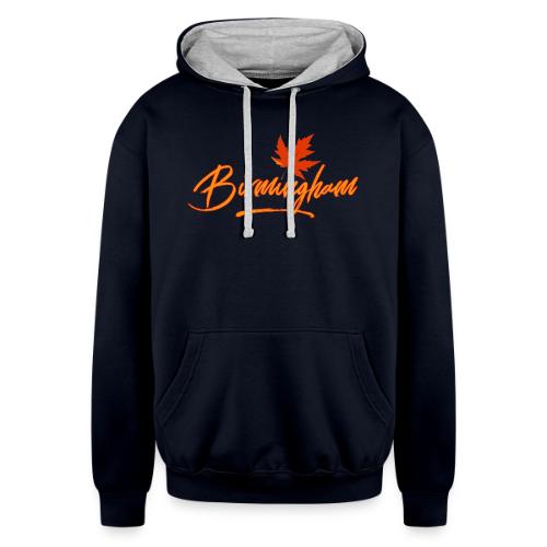 Birmingham for shirt with yellow type - Unisex Contrast Hoodie