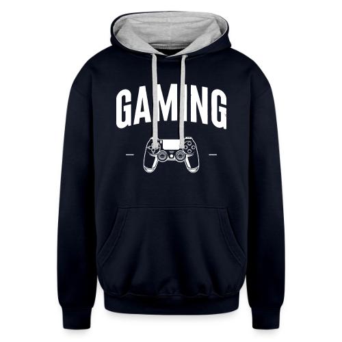 White Gaming Collection - Unisex Contrast Hoodie