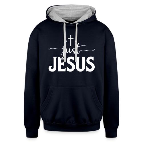 Just Jesus - Unisex Contrast Hoodie