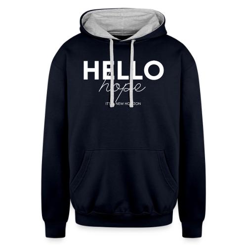 Hello Hope | New Horizon - Unisex Contrast Hoodie