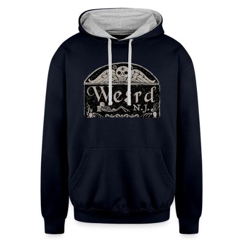 Weird NJ Tombstone Wear - Unisex Contrast Hoodie