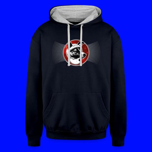 Laika The Space Dog - Unisex Contrast Hoodie