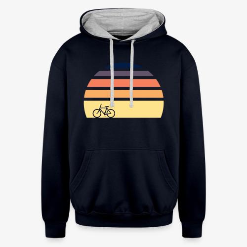 Bicycle Sunset - Unisex Contrast Hoodie