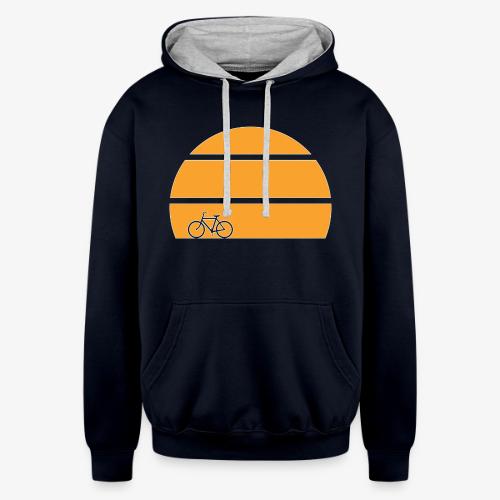 Bicycle Sunset v2 - Unisex Contrast Hoodie