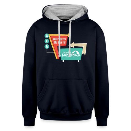 Brick Streets, Big Beats Dark - Unisex Contrast Hoodie