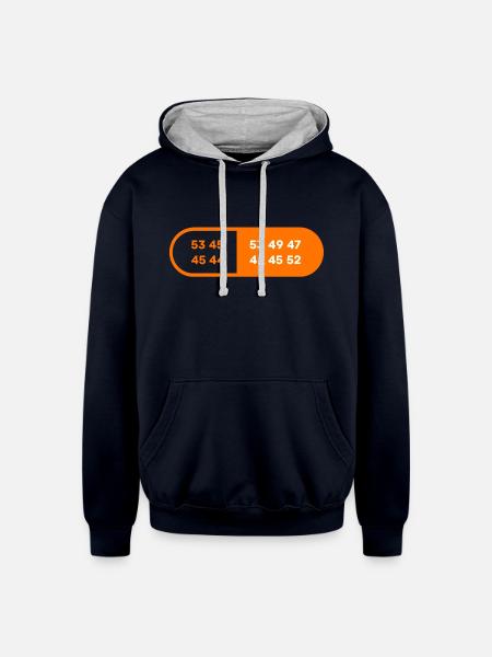 Stealth SeedSigner - Unisex Contrast Hoodie - navy/heather gray