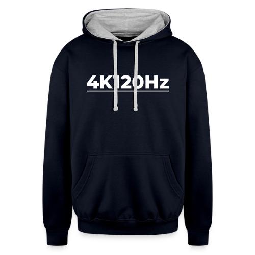 White 4K120Hz Collection - Unisex Contrast Hoodie