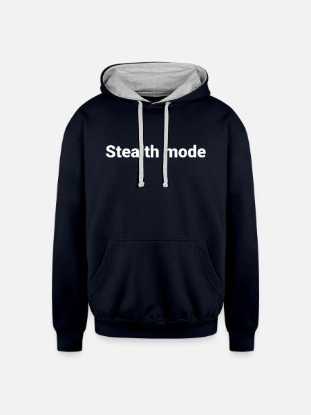 Stealth mode - Unisex Contrast Hoodie - navy/heather gray