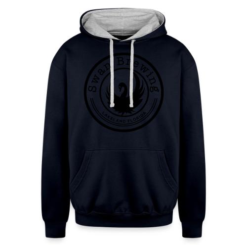 Classic Swan Brewing Logo - Unisex Contrast Hoodie