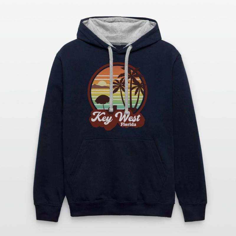 Vintage Key West Florida Retro 60s 70s' Unisex Two-Tone Vintage Key West Florida Retro 60s 70s' Unisex Two-Tone