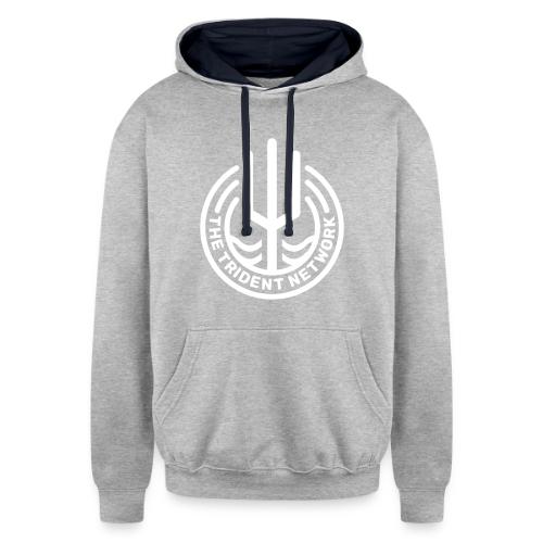 Trident White - Unisex Contrast Hoodie