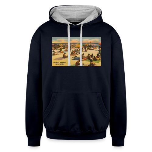 Seaside Heights NJ 1954 - Unisex Contrast Hoodie