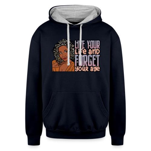 Classy Lady Self Respect Quotes - Unisex Contrast Hoodie