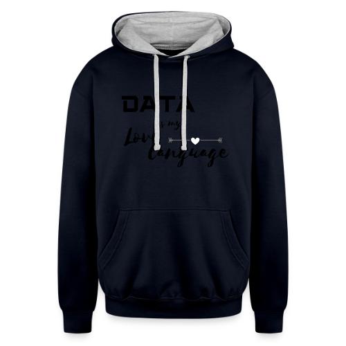 Data is My Love Language (light) - Unisex Contrast Hoodie