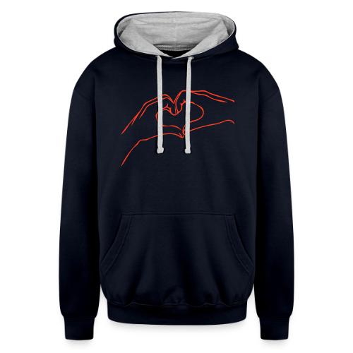 Tender kiss - Unisex Contrast Hoodie