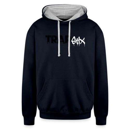 TRAPSTIX LOGO (Black x White) - Unisex Contrast Hoodie