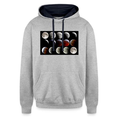 Lunar Eclipse Progression - Unisex Contrast Hoodie