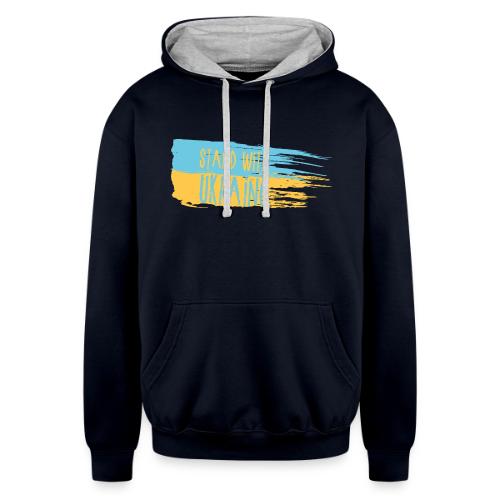 I Stand With Ukraine - Unisex Contrast Hoodie