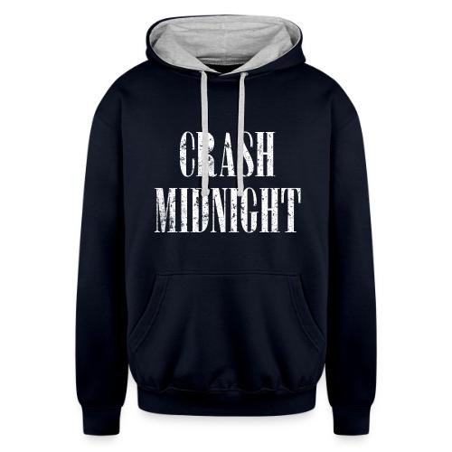 CRASH MIDNIGHT Ravaged Logo - Unisex Contrast Hoodie