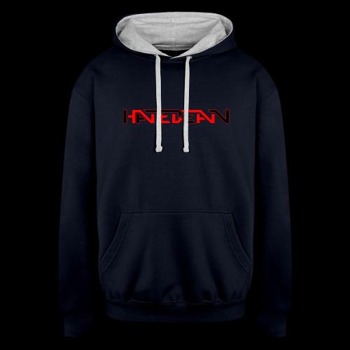 TWO HATEBEAN LOGOS on EACH ITEM! - Unisex Contrast Hoodie