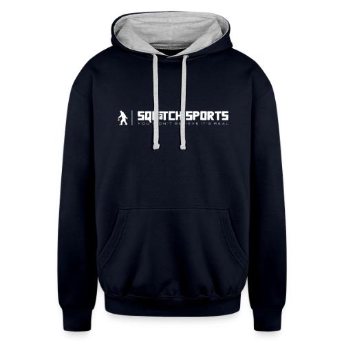 Squatch Sports white - Unisex Contrast Hoodie