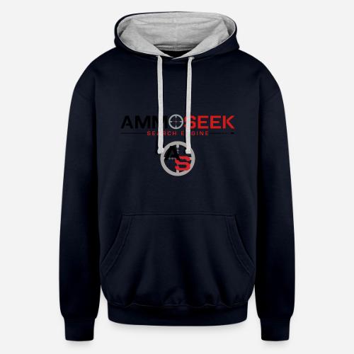 AmmoSeek Combo Logo Black - Unisex Contrast Hoodie