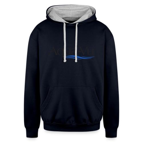 Aqua-Vu Black/Blue - Unisex Contrast Hoodie