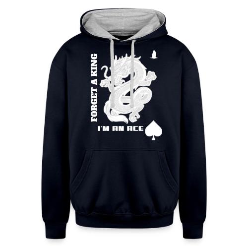 Forget A King I'm An Ace - Unisex Contrast Hoodie