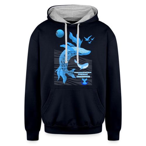 The Wonders Of The Sea - Unisex Contrast Hoodie
