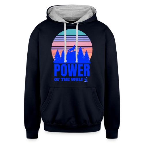 Power Of The Wolf - Unisex Contrast Hoodie
