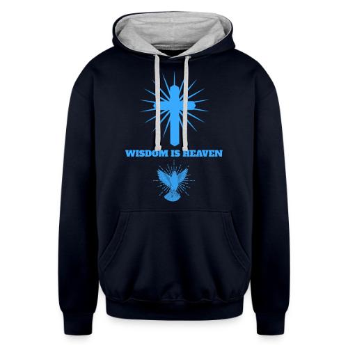 Wisdom Is Heaven - Unisex Contrast Hoodie