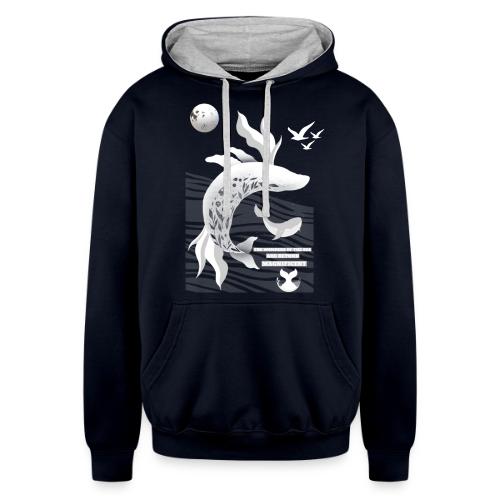The Wonders Of The Sea - Unisex Contrast Hoodie