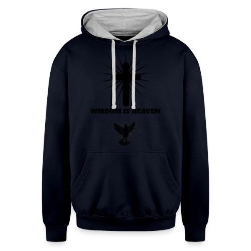 Wisdom Is Heaven - Unisex Contrast Hoodie
