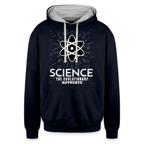 Science The Evolutionary Advocate White Design - Unisex Contrast Hoodie