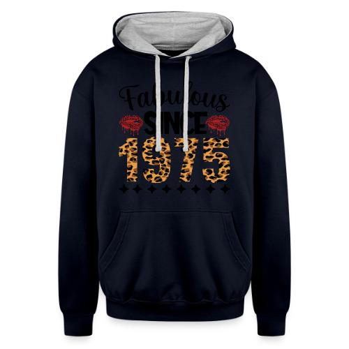 The Years Collection - Fabulous Since 1975 - Unisex Contrast Hoodie