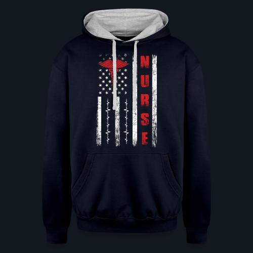 American Nurse - Unisex Contrast Hoodie