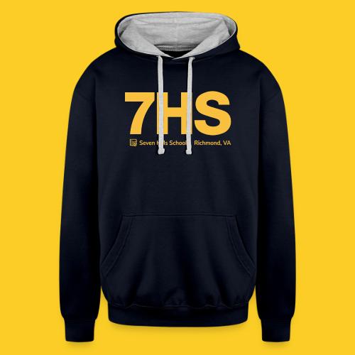 7HS logo - Unisex Contrast Hoodie