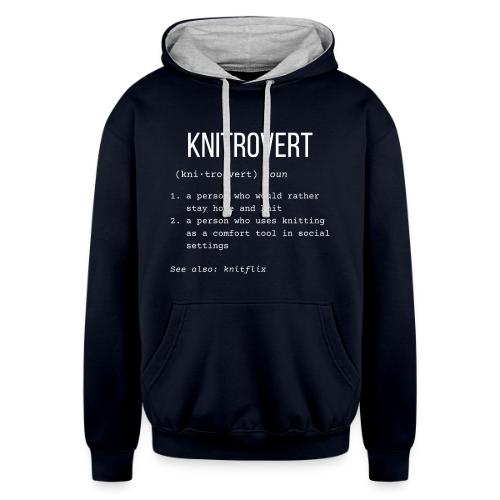 Knitrovert | Definition Collection - Unisex Contrast Hoodie