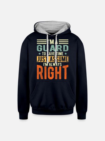 Guard - Unisex Contrast Hoodie - navy/heather gray