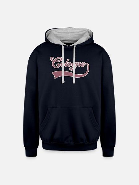 cologne germany - Unisex Contrast Hoodie - navy/heather gray