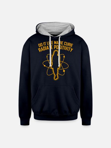 Nuclear Power Plant - Unisex Contrast Hoodie - navy/heather gray