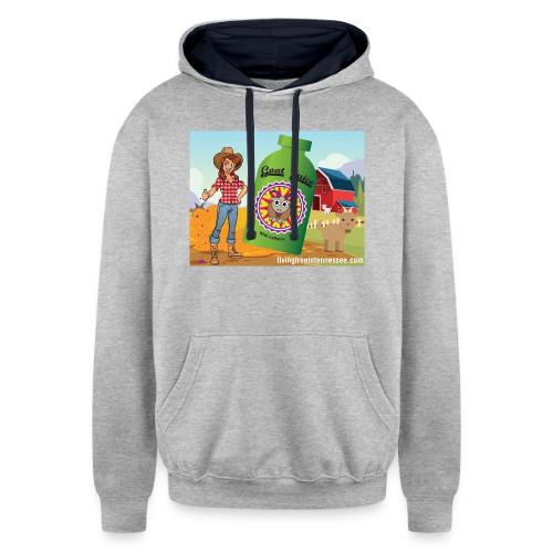 Nicole Sauce's Goat Juice - Unisex Contrast Hoodie