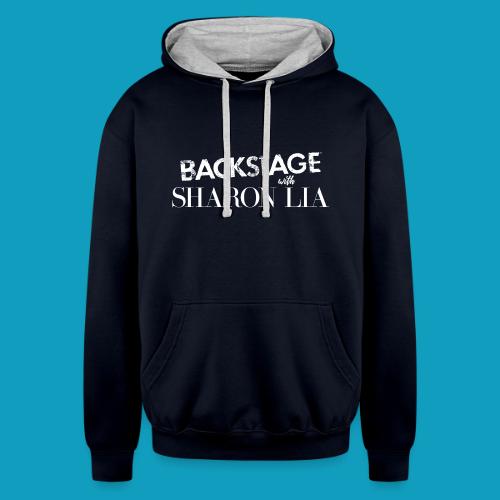 Backstage With Sharon Lia - White - Unisex Contrast Hoodie