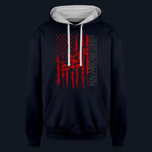 You are Secured To Fly Above The Ground - Unisex Contrast Hoodie
