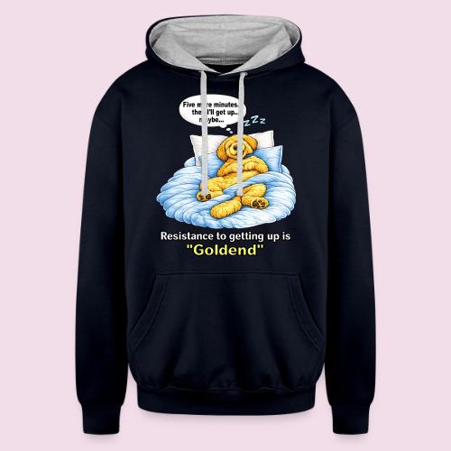 Funny Goldendoodle Sleeping design. - Unisex Contrast Hoodie