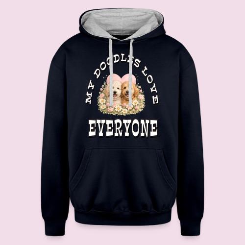 My Doodles Over Everyone - Unisex Contrast Hoodie