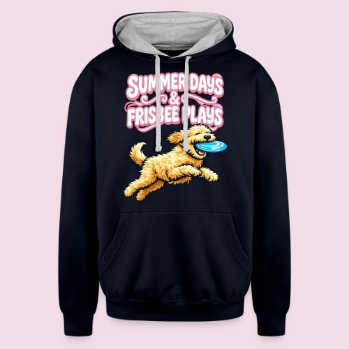 Summer Days & Frisbee Plays - Unisex Contrast Hoodie
