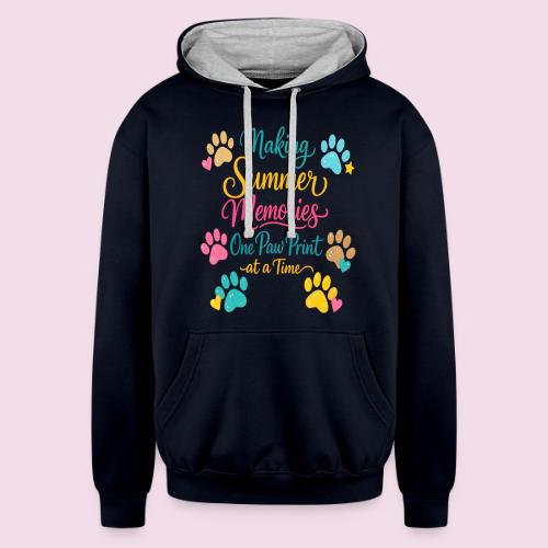 Making Summer Memories One Paw Print at a Time - Unisex Contrast Hoodie